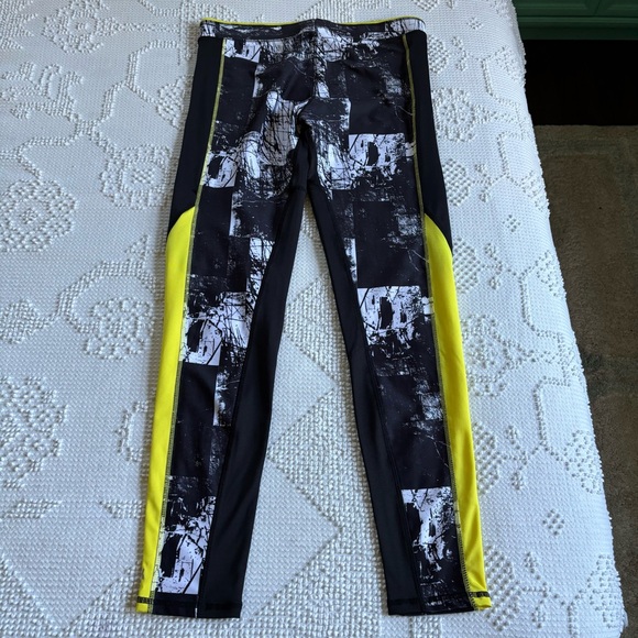 Kyodan women’s size Large black yellow white full length drawstring‎ leggings - Picture 8 of 8